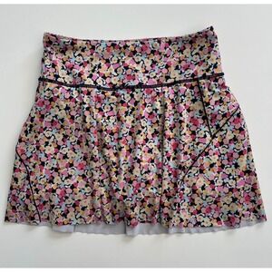 Athleta Floral Skort Athletic Skirt Built In‎ Shorts Tennis Golf Activewear